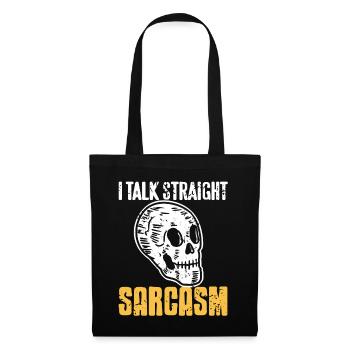 Halloween - I talk Straight Sarcasm - Stoffbeutel - Schwarz - Vorne