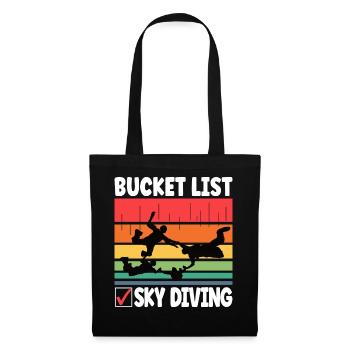 Bucket List Skydiving Funny Skydiver Skydiving - Tote Bag - black - Front