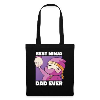 Vatertag Ninja Papa Kampfsport Papa Lustig - Stoffbeutel - Schwarz - Vorne