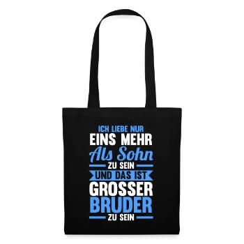 Geschwister Familie Brüder Bruder - Stoffbeutel - Schwarz - Vorne