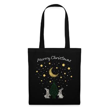Rabbits Rabbits Christmas Tree Christmas Tree Xmas - Tote Bag - black - Front