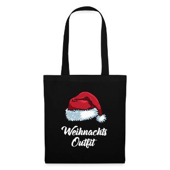 Weihnachts-Outfit Partnerlook Weihnachten Familie - Stoffbeutel - Schwarz - Vorne