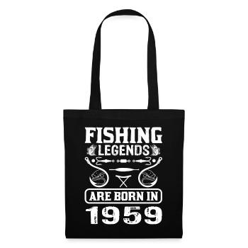 Les légendes de la pêche sont nées en 1959 - Sac en tissu - noir - Devant