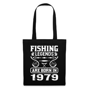 Les légendes de la pêche sont nées en 1979 - Sac en tissu - noir - Devant