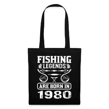 Les légendes de la pêche sont nées en 1980 - Sac en tissu - noir - Devant