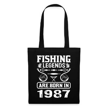Fishing Legends Are Born In 1987 - Stoffbeutel - Schwarz - Vorne