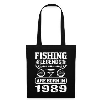Les légendes de la pêche sont nées en 1989 - Sac en tissu - noir - Devant