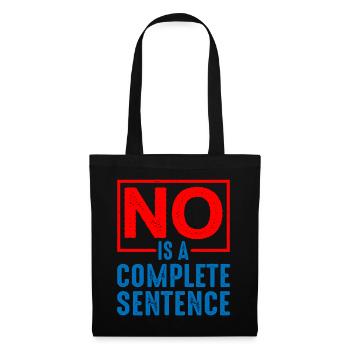 Non est une phrase complète 19 - Sac en tissu - noir - Devant
