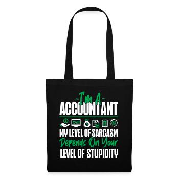 Comptable Comptable Comptable - Sac en tissu - noir - Devant