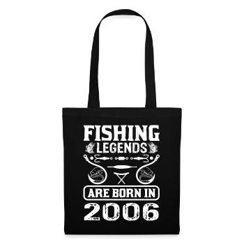 Les légendes de la pêche sont nées en 2006 - Sac en tissu - noir - Devant