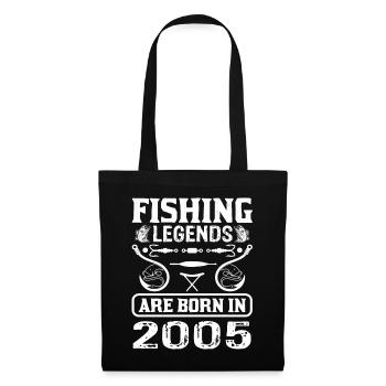 Les légendes de la pêche sont nées en 2005 - Sac en tissu - noir - Devant