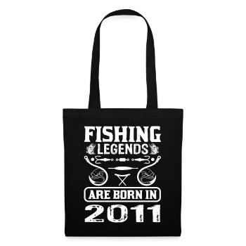 Fishing Legends Are Born In 2011 - Stoffbeutel - Schwarz - Vorne