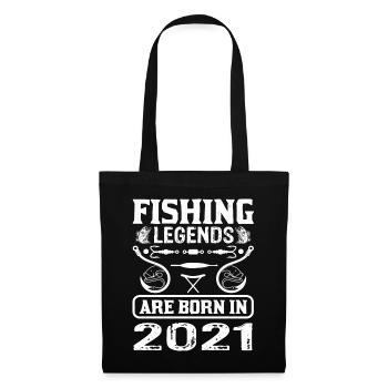Les légendes de la pêche sont nées en 2021 - Sac en tissu - noir - Devant