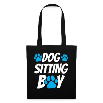 Dog Sitter Boy Dog Sitting Dog Sitting Dog - Sac en tissu - noir - Devant