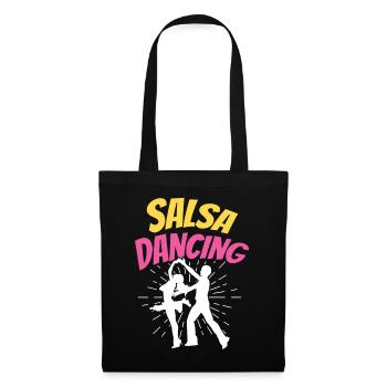 Salsa Tanzen Hobby Tanz Tänzer - Stoffbeutel - Schwarz - Vorne