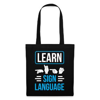 Learning Sign Language Gestures Sign Awareness - Tote Bag - black - Front