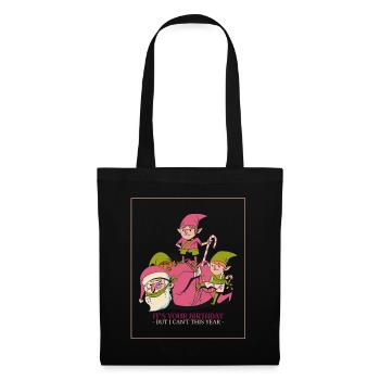 Noël ironique du Père Noël elfe C’est votre anniversaire mais - Sac en tissu - noir - Devant