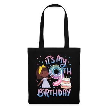 It's my 9th birthday Melanin Kid Juneteenth - Tote Bag - black - Front