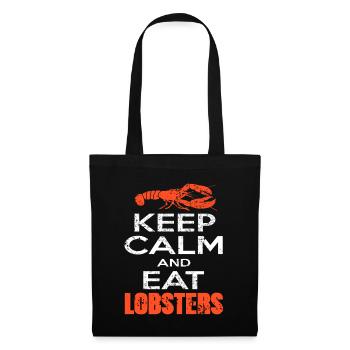 Restez calme et mangez des homards - Sac en tissu - noir - Devant