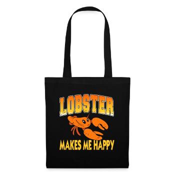 Le homard me rend heureux - Sac en tissu - noir - Devant
