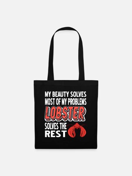Most of my problems lobster - Stoffbeutel - Schwarz