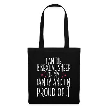 I Am The Bisexual Sheep And I'm Proud Of It 2 - Stoffbeutel - Schwarz - Vorne