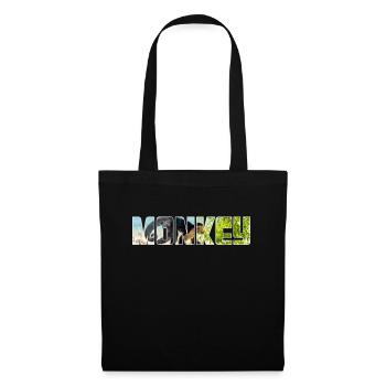 Singe - Sac en tissu - noir - Devant