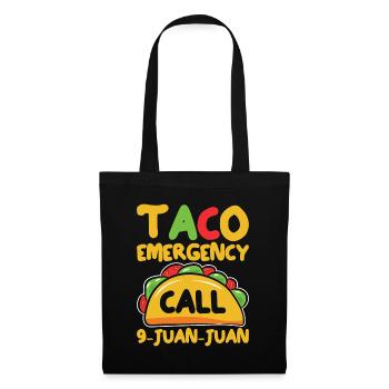 Tacos Taco Mexikanisch Fast Food Geschenk - Stoffbeutel - Schwarz - Vorne