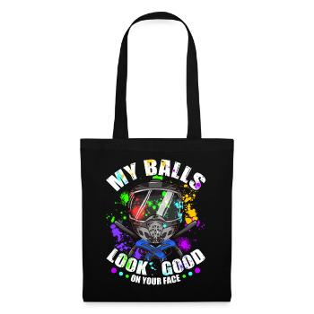 My balls look good on your face - Tote Bag - black - Front