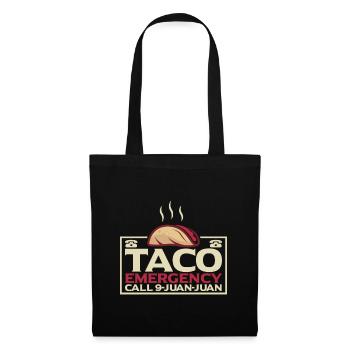 Tacos Taco Mexikanisch Fast Food Geschenk - Stoffbeutel - Schwarz - Vorne