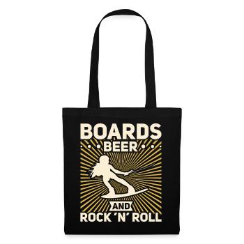 Rock and Roll Beer Festival Wakeboarding Wakeboard - Tote Bag - black - Front