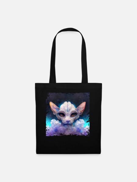 Sphinx Cat Occult Helestial Space Hexerei - Stoffbeutel - Schwarz