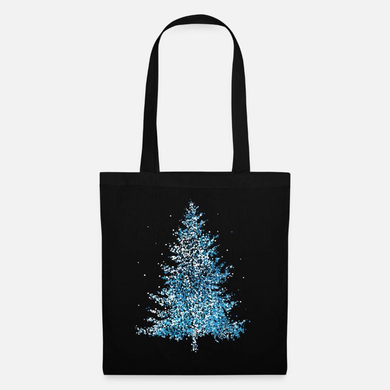 Weihnachtsbaum Christbaum Tannenbaum Weihnachten - Stoffbeutel - Schwarz