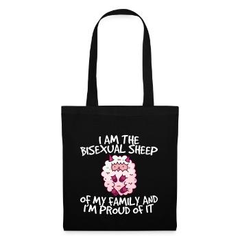 I Am The Bisexual Sheep And I'm Proud Of It 4 - Stoffbeutel - Schwarz - Vorne