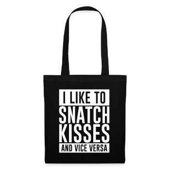 J’aime arracher des baisers et vice versa - Sac en tissu - noir - Devant