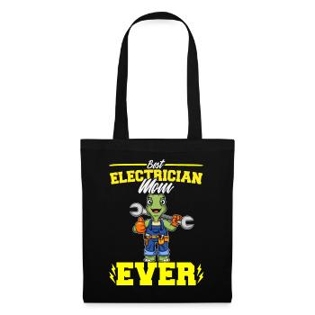 Best Electrician Mom Ever Electronic Technician - Tote Bag - black - Front