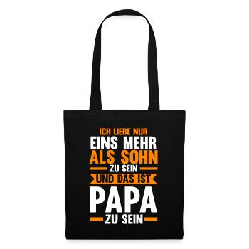 Vater Papi Papa - Stoffbeutel - Schwarz - Vorne