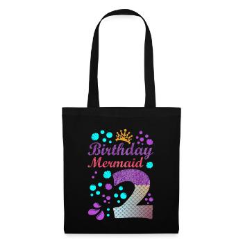 Birthday Mermaid 2 Shell Summer Vibe 2nd - Tote Bag - black - Front