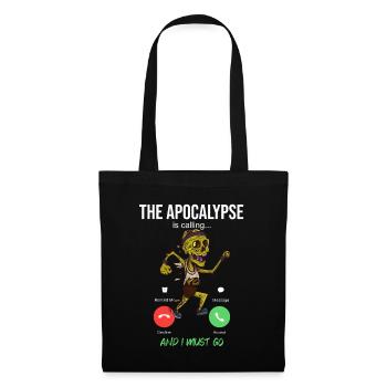 Apocalypse ruft Zombie Running Runner Halloween - Stoffbeutel - Schwarz - Vorne