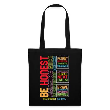 Positivity Thinking Shirt, Be Honest Tee, Growth - Tote Bag - black - Front