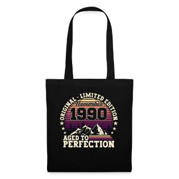 November vintage 1990 - 32nd birthday gift - Tote Bag - black - Front
