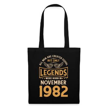 40. Geburtstag Die Legenden wurden im November 198 - Stoffbeutel - Schwarz - Vorne