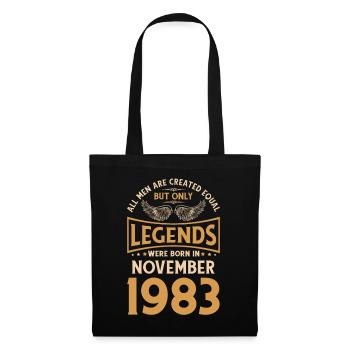 40. Geburtstag Die Legenden wurden im November 198 - Stoffbeutel - Schwarz - Vorne