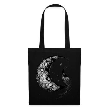 Crescent Mond Hexen ästhetische Astrologie Gotisch - Stoffbeutel - Schwarz - Vorne