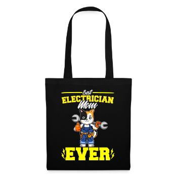 Best Electrician Mom Ever Electronic Technician - Stoffbeutel - Schwarz - Vorne