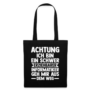 Informatik Programmierer IT Fachmann Informatiker - Stoffbeutel - Schwarz - Vorne
