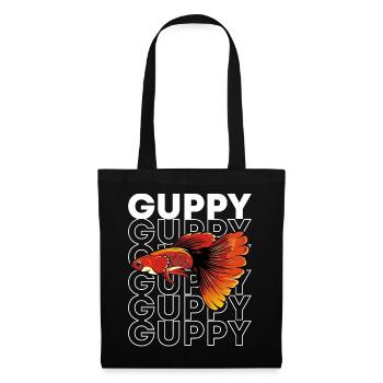 Guppy Fish 80's Style Tropical Fish Keeper - Tote Bag - black - Front