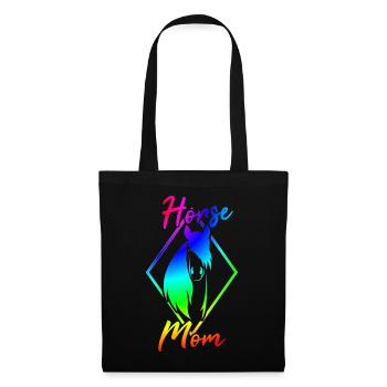 Horse Mum Horse Lover Equestrian - Sac en tissu - noir - Devant