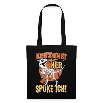 Halloween Kostüm | Skelett Dino Horror-Kostüm - Stoffbeutel - Schwarz - Vorne