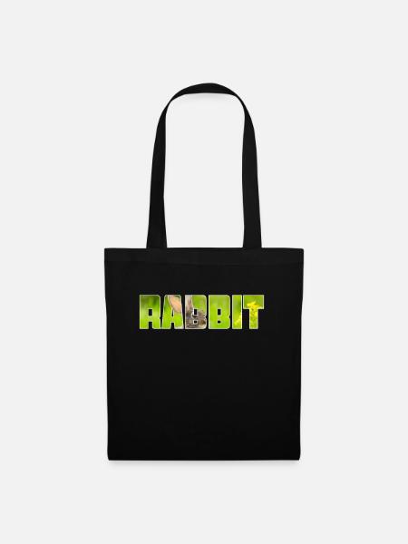 Hase - Stoffbeutel - Schwarz